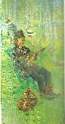 Carl Larsson lapp-spelande fiol china oil painting artist